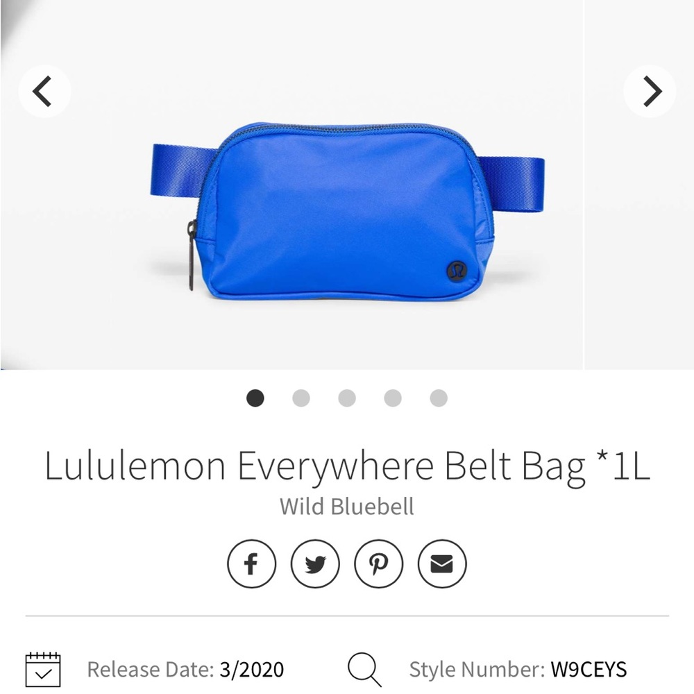 RARE 💙 everywhere belt bag in bluebell 💙